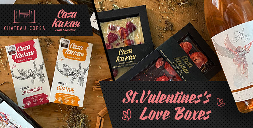 Представяме най-хубавото от света на виното и шоколада за деня на влюбените с една колаборация между Шато Копса и Каса Кака