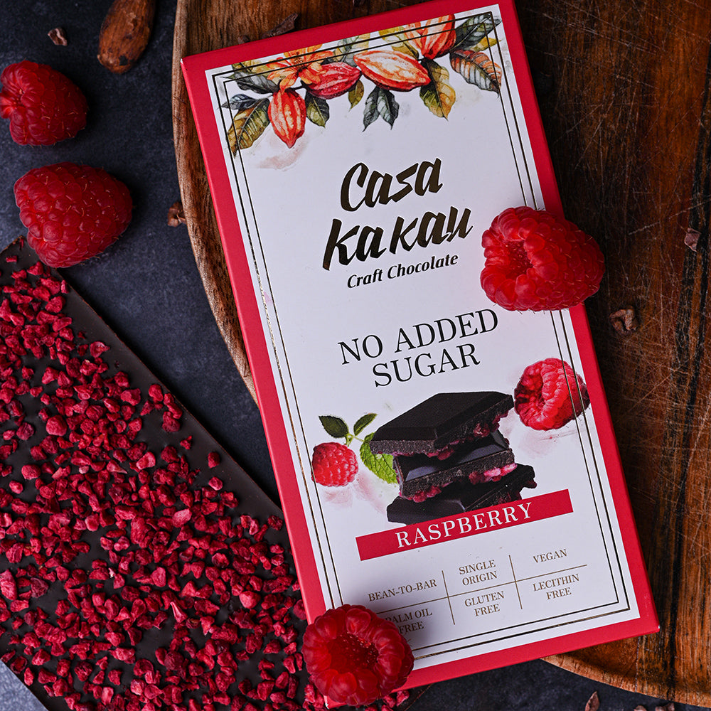 Занаятчийски шоколад без добавена захар- с Малина