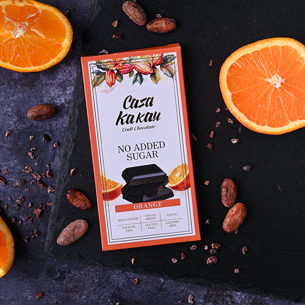 Занаятчийски шоколад без добавена захар- с Портокал