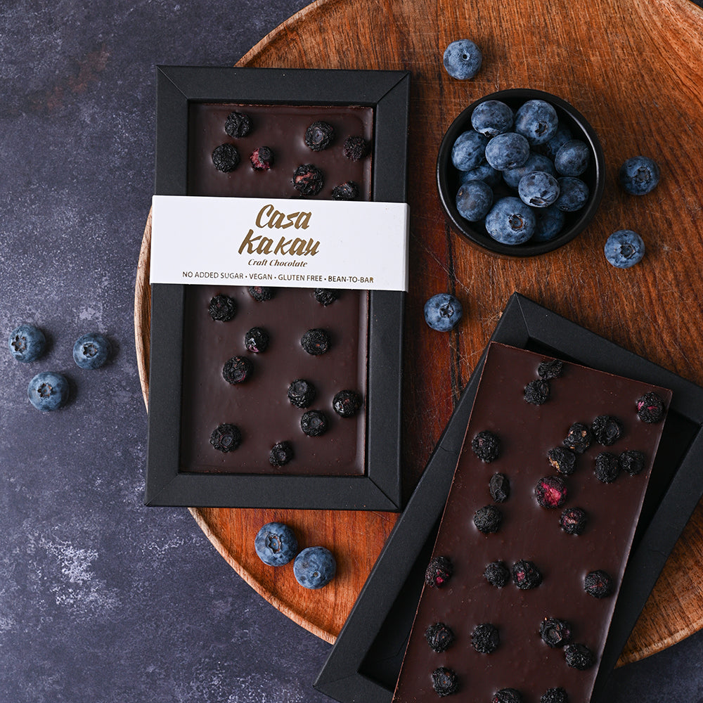Craft Bean-to-bar Chocolate - Blueberry - sugar free