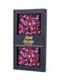 Chocolate with Bulgarian rose petals and raspberry