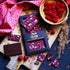 Chocolate with Bulgarian rose petals and raspberry