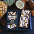Artisan chocolate with pineapple and coconut
