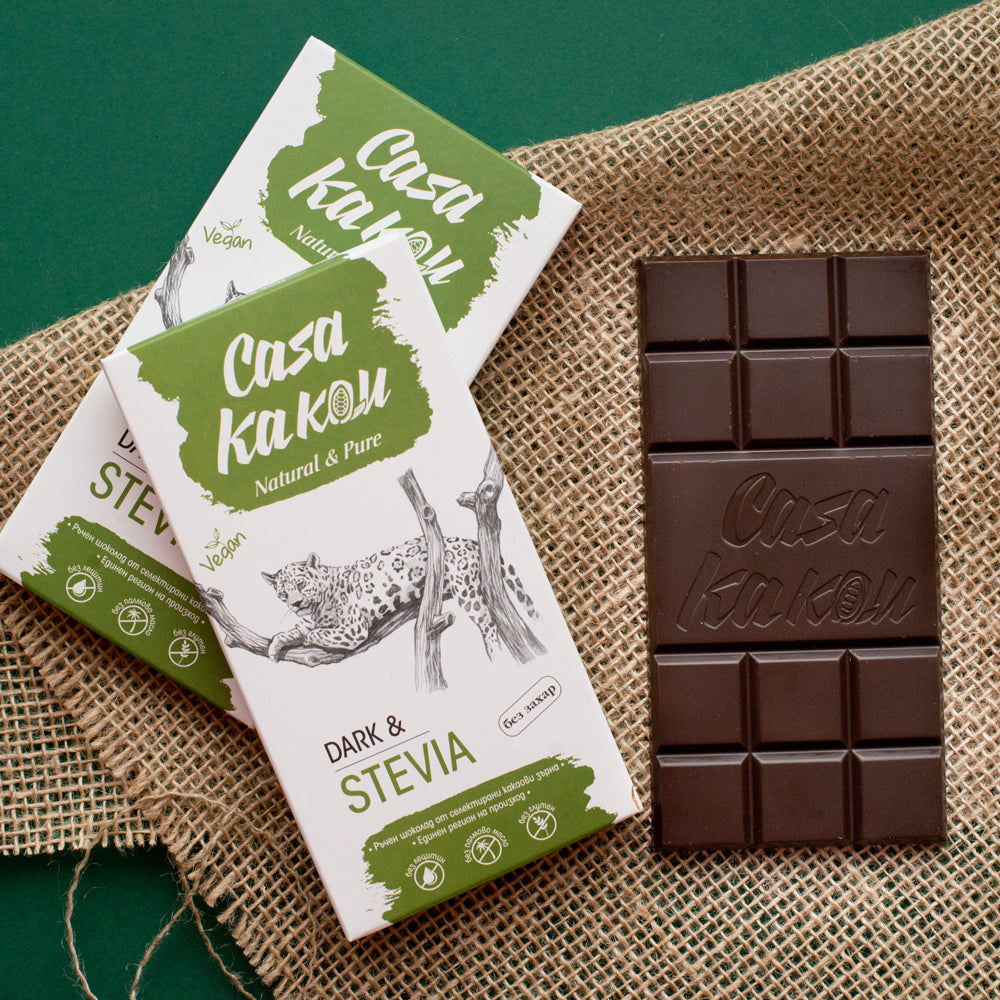 Черен шоколад със стевия без захар