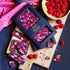 Chocolate with Bulgarian rose petals and raspberry