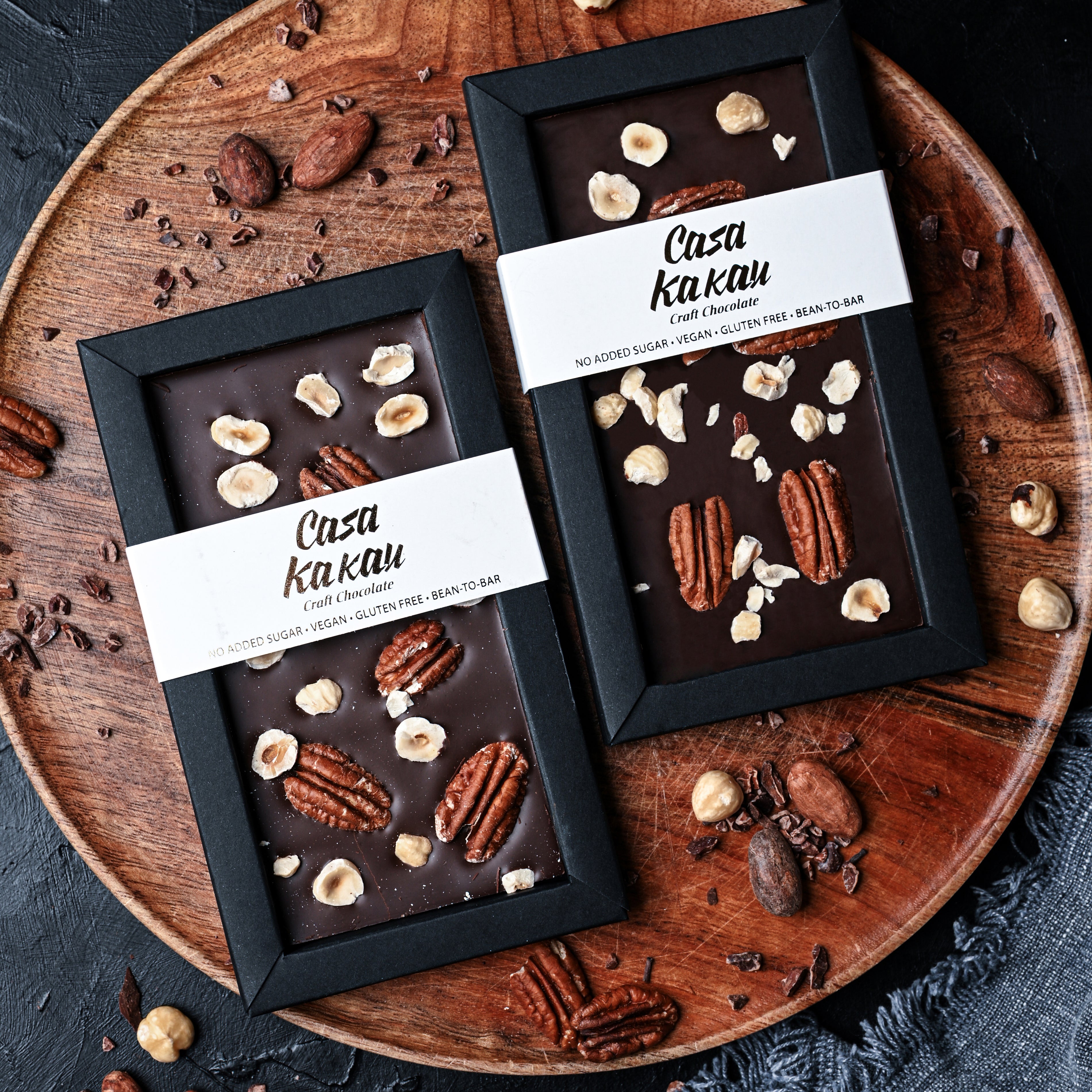 Занаятчийски Шоколад Без Добавена Захар – Пекан и Лешник