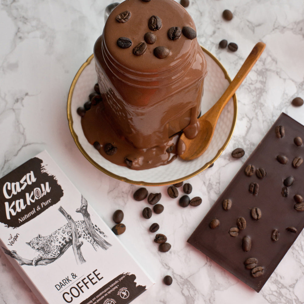 Черен шоколад с кафе на зърна