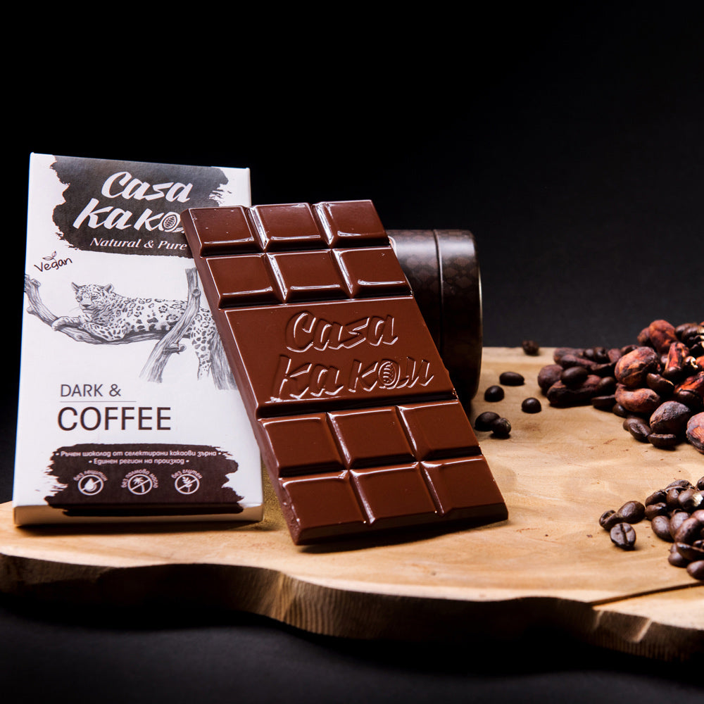 Черен шоколад с кафе на зърна