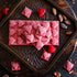 Chocolate with strawberry and raspberry LOVE