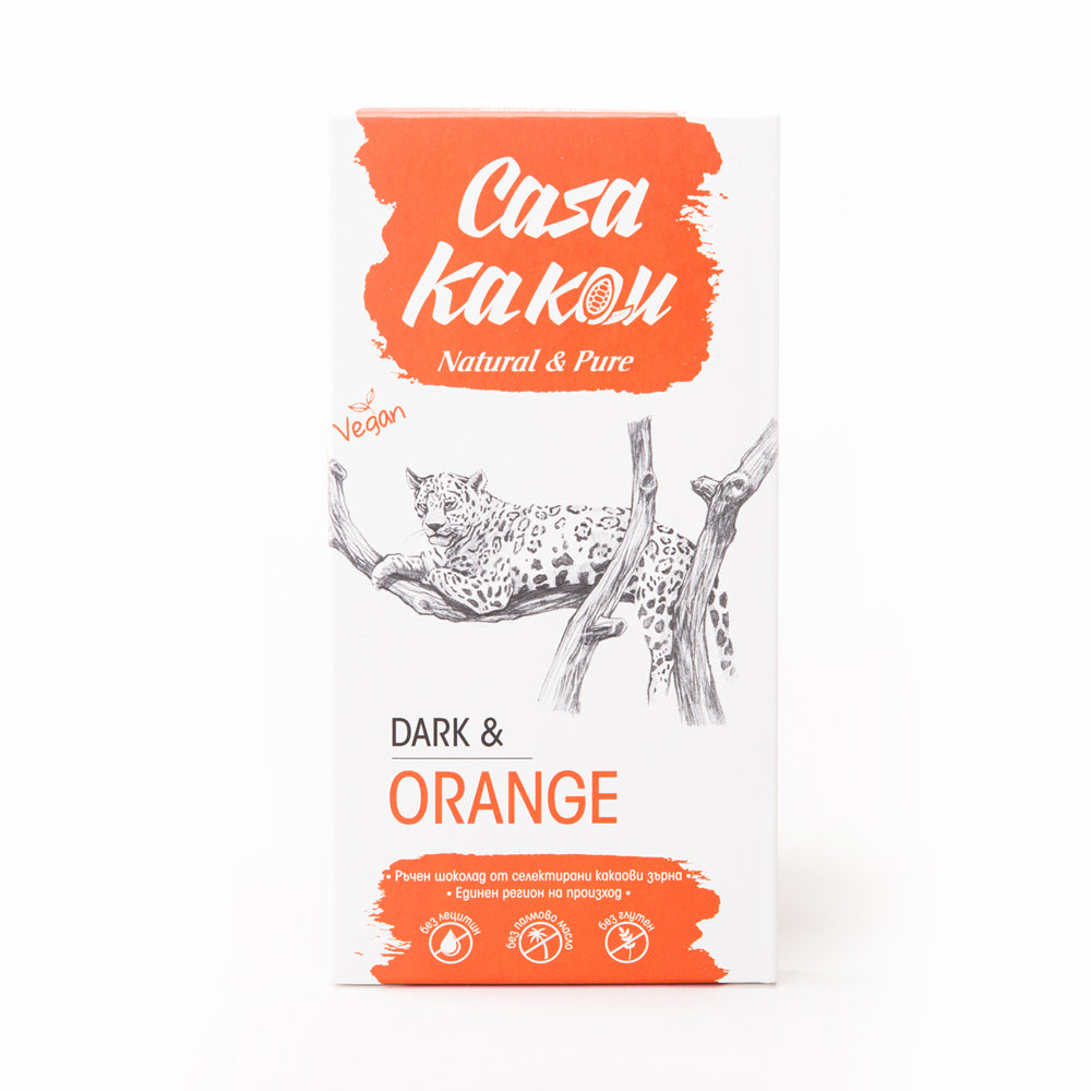 Dark chocolate with orange peel