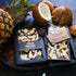 Artisan chocolate with pineapple and coconut