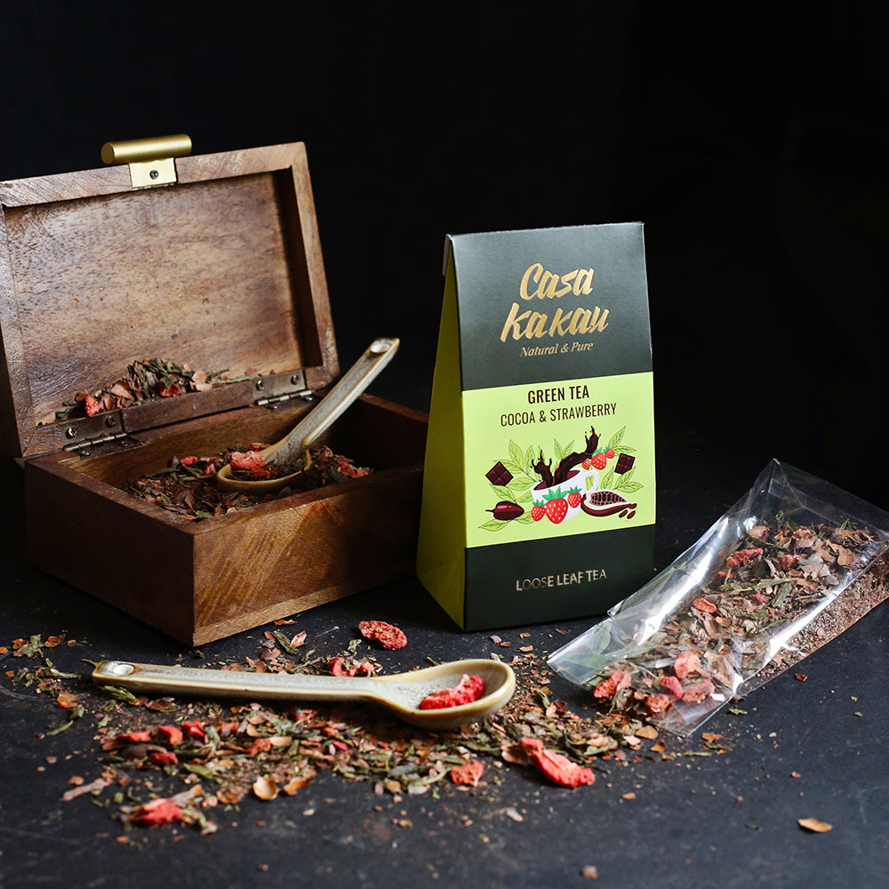 Насипен Зелен Чай с Какао и Ягода