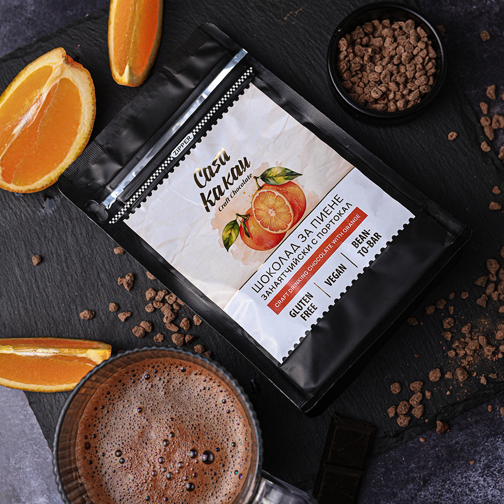 Drinking chocolate with orange 70%